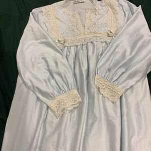 Dior Light Blue and Cream Lace Pajama